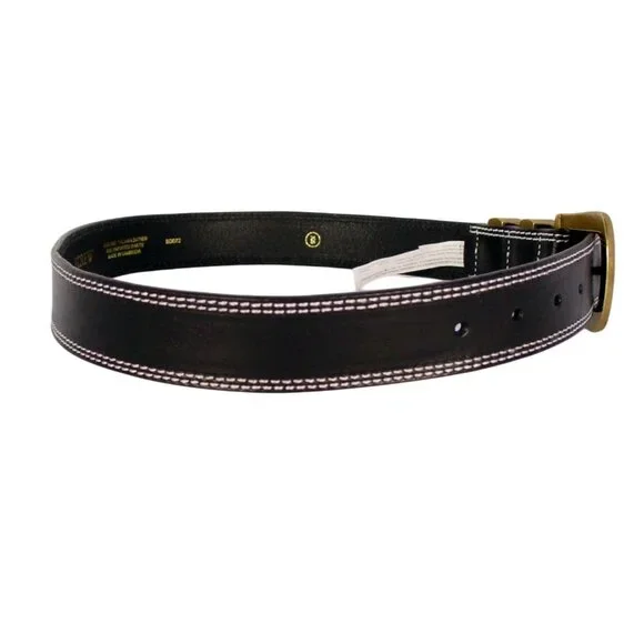 J. CREW Italian Leather Large Gold Buckle Belt BD072 Women's XS - Picture 4 of 7